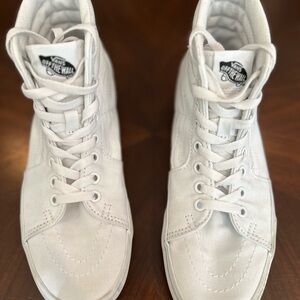 Vans Classic Sk8-Hi Shoe - White Canvas Sneakers